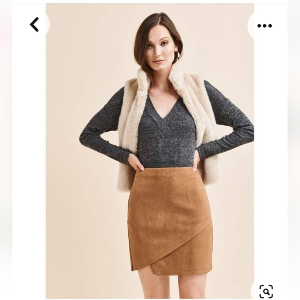Dynamite Faux Suede Skirt